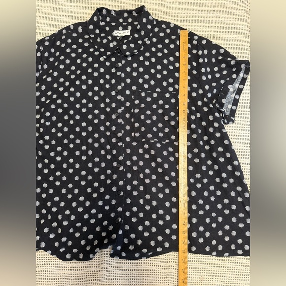 🎯60% OFF! Ava & Viv Woman’s Black and White Linen Blend Seashell Pattern - Picture 2 of 8